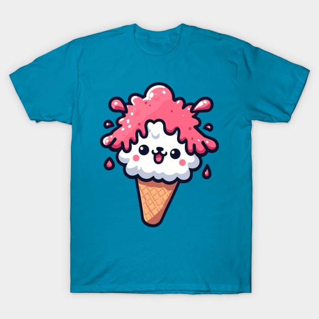 Pink ice cream lama T-Shirt by Coowo22